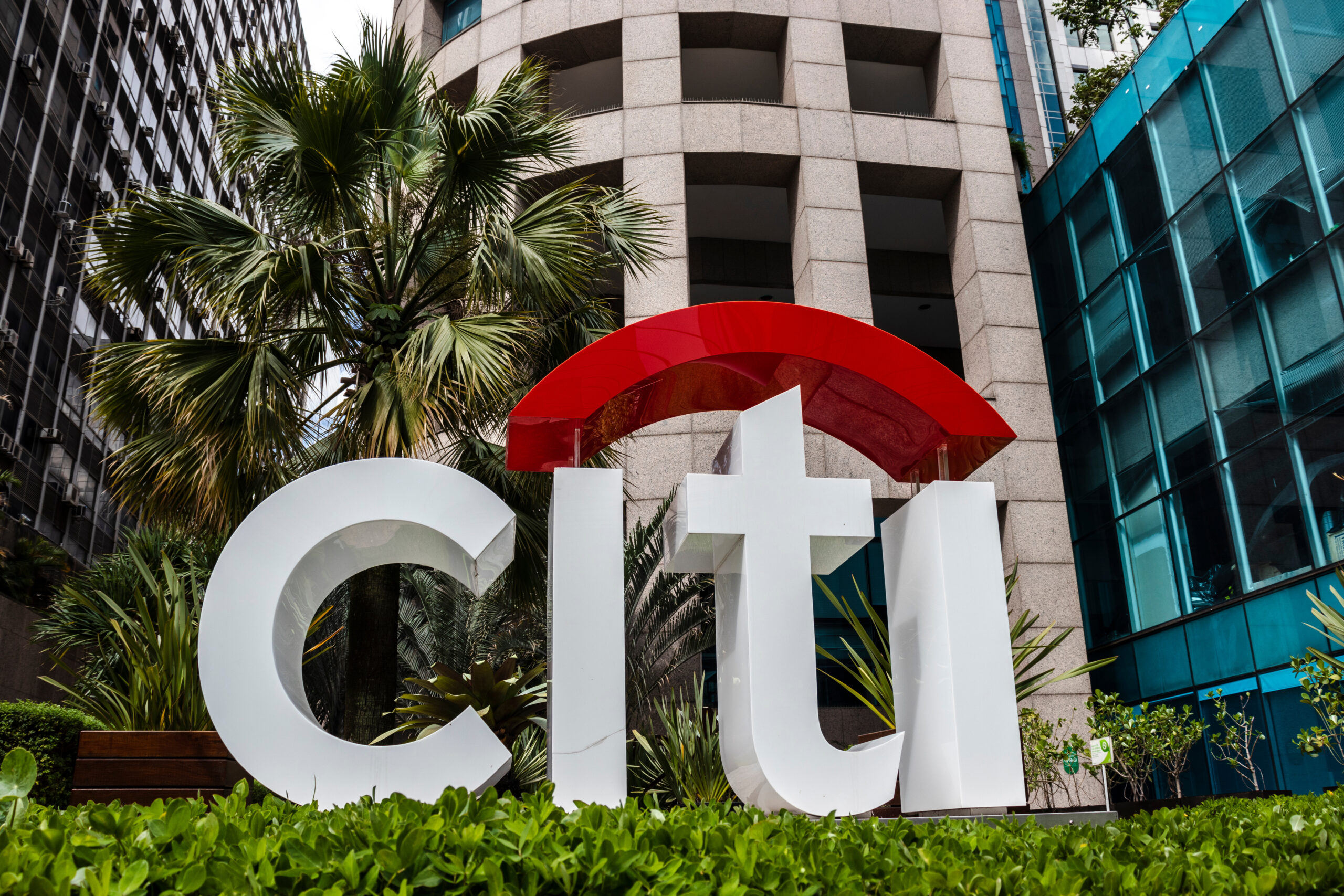 Sao Paulo, Brazil, January 06, 2021. Citi sign in front of Citigroup Center Building in Paulista Avenue, São Paulo city