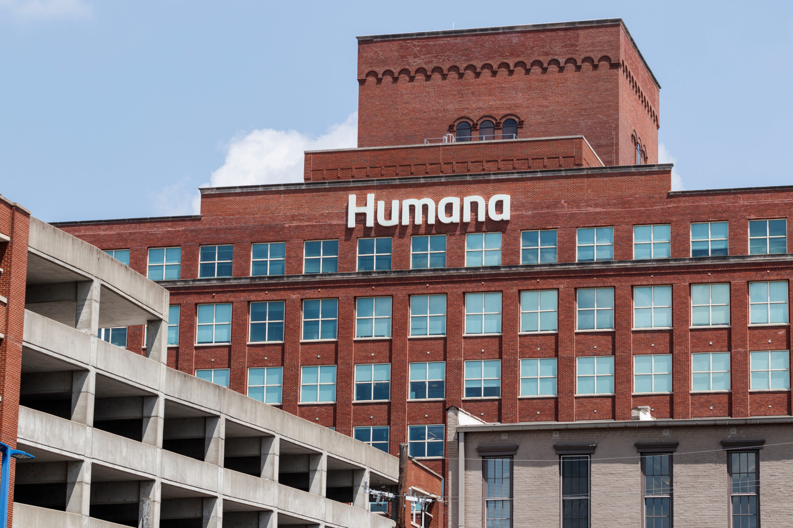 Louisville - Circa July 2019: Humana corporate headquarters. Humana acquired a 40 percent share of Kindred at Home services II